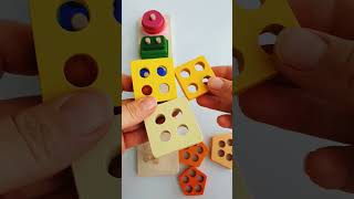 Learn Shapes with Blocks learnshapes funlearning toys [upl. by Aicram]