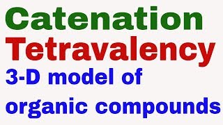 Catenation Tetravalency 3D model of organic compounds Basic concept class 11th [upl. by Griff]