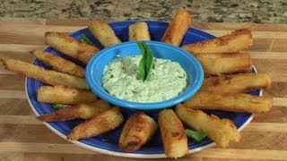 Cuban Yucca Fries  Yuca Frita with cilantro sauce [upl. by Cima210]