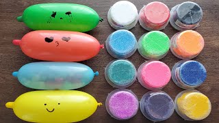 Making Slime with Funny Balloons amp Crunchy Foam Satisfying Slime ASMR slime [upl. by Haelahk250]