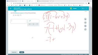 Distributive Property Integer Coefficients [upl. by Nostets832]