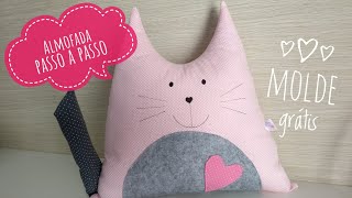 ❤️Almofada gatinho passo a passo step by step cushion❤️ [upl. by Horan571]