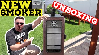 Pit Boss Vertical Pellet Smoker Unboxing And First Cook [upl. by Neetsirhc]