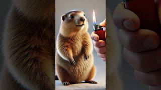 The marmot likes lighters marmot animal animals funnycute funny cute marmotte [upl. by Nahtannhoj]