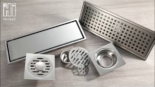 HIDEEP Bathroom floor drain — 304 stainless steel floor drain [upl. by Dulce]