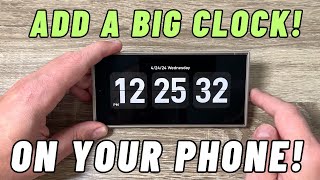 How to Add a Big Clock on Samsung Galaxy Screen [upl. by Etnoj]