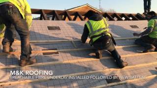 new roof replacement redland 49 dry ridge system in lower Edmonton MampK ROOFING [upl. by Ian]