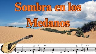 Partitura de Sombra en los Medanos para Mandolina [upl. by Obeng]