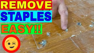 How To Remove Carpet Pad Staples Easily [upl. by Rehposirhc]