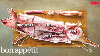 How to Butcher an Entire Pig Every Cut of Pork Explained  Handcrafted  Bon Appetit [upl. by Yesnil751]