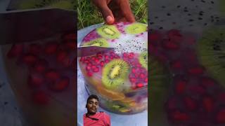 fruit Jelly Cake Making Dising streetfood song fruitcake jellycake zqlivlog [upl. by Aliakim]