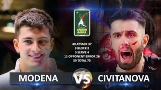 Modena vs Civitanova  Italian Volleyball SuperLega 20232024 [upl. by Ellehcear]