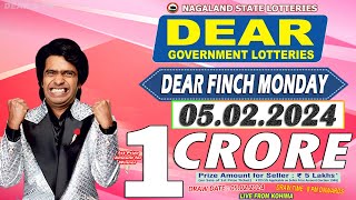 DEAR 8 PM FINCH MONDAY DRAW DATE 05022024 NAGALAND STATE LOTTERIES LIVE FROM KOHIMA [upl. by Oilisab258]