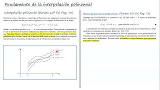 Aproximación polinomial  Introducción [upl. by Niwroc642]