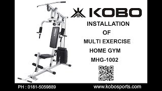 Kobo MHG1002 Multi exercise Home Gym Assembly Video  Fitting Video [upl. by Llertak520]