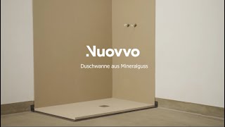 Installation der Nuovvo Duschwanne aus Harz und Mineralguss [upl. by Akemyt]