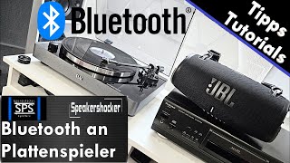 Plattenspieler an Bluetooth Lautsprecher anschließen wie geht das Plattenspieler und Bluetooth Box [upl. by Pedaiah]