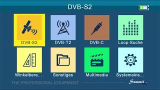 Summit SCT 845  Kombi Messgerät DVBSS2 TT2 amp C  DVBSS2 Suche und Einstellungsmöglichkeiten [upl. by Isidora611]