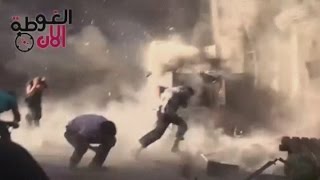 Syria Amvid shows violent explosion and clashes near Damascus [upl. by Limber]