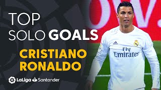 TOP 10 GOLES DE JUGADA INDIVIDUAL Cristiano Ronaldo LaLiga Santander [upl. by Mcadams510]