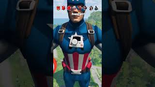 Superheroes Cars vs Captain America 🔥😱 BeamNGDrive beamngdrive beamngshorts captainamerica [upl. by Eadnus644]