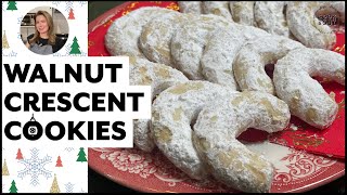 Christmas Cookies Series  Part 1 WALNUT CRESCENTS 🎄 [upl. by Schriever485]