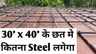 How to Calculate Quantity of steel Bar in RoofSlab  BBS of Slab  Bar Bending Schedule [upl. by Kepner]