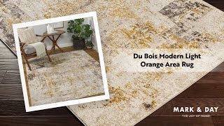 Du Bois Modern Light Orange Area Rug [upl. by Cheria]