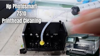 Hp Photosmart 7510 Printhead Cleaning 2022 [upl. by Gardal]