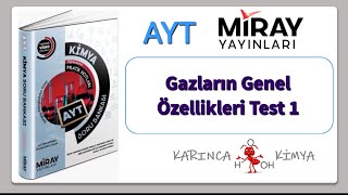 Miray Yayınları AYT Kimya Soru Bankası Gazların Genel Özellikleri Test 1 [upl. by Artus]