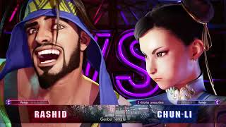 Street Fighter 6  Rashid Vs ChunLi Cronos Vs Instabardoo [upl. by Ahsiekahs]