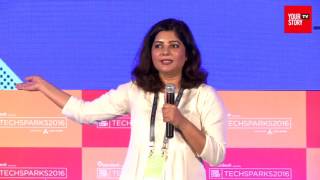 Shradha Sharma at TechSparks 2016 [upl. by Ahoufe223]