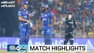 MI vs GT 5th Match IPL 2024 Highlights  IPL Highlights 2024  GT vs MI highlights today [upl. by Grubman972]