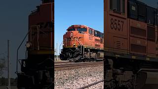 BNSF SD70ACe leads heavy BNSF Grain train bnsftrains bnsfrailway bnsf [upl. by Miles]