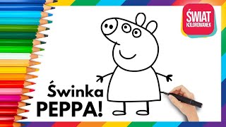 Świnka Peppa  Jak Narysować Krok Po Kroku [upl. by Ynehpets]