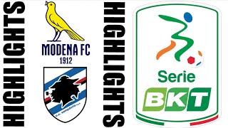 Modena vs Sampdoria 13 Highlights  Serie B 20242025 [upl. by Pasquale]