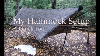 Super Quick Look At My Hammock Setup [upl. by Aihsal825]