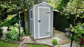 Keter Manor 4x6 Outdoor Garden Storage Shed  DE [upl. by Eneleuqcaj]