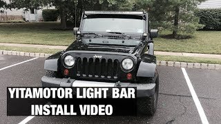 YITAMOTOR Light Bar Install [upl. by Eicnan]