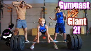 Gymnast vs Giant 2 Who is stronger Payton or the Bodybuilder [upl. by Laural750]