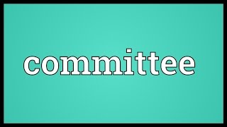 Committee Meaning [upl. by Ahcorb]