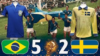 Brasil vs Suecia  Mundial 1958  Legends Experience [upl. by Kohn649]