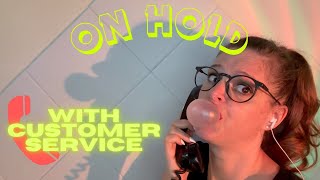 ASMR  On Hold with Customer Service Roleplay  Stressed Blow some Bubble Gum amp Jam to Hold Music [upl. by Aleece981]