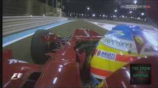 Adelantamiento de Alonso a Vergne  GP de Abu Dabi 2013 F1 [upl. by Trinette]