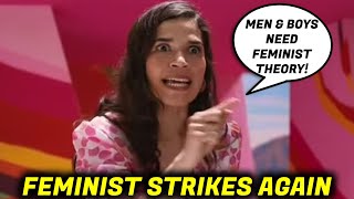 quotPeople Need Feminism 101quot Barbie Actor Defends Her Divisive Feminist Speech [upl. by Odilo908]