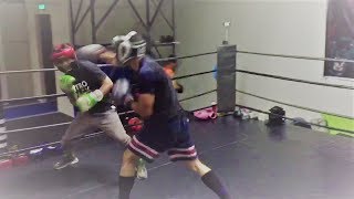 Eating an Overhead Right  Boxing Sparring Session [upl. by Sexton]