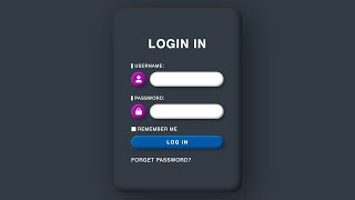 Claymorphism Login Form  HTML amp CSS [upl. by Nonek11]