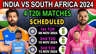 India vs South Africa T20 Series 2024  All Matches ScheduleDateTime amp Venue  IND vs RSA 2024 [upl. by Gayelord]