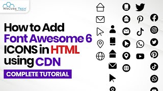 How to Add Font Awesome Icon on HTML Website using CDN  Complete Tutorial [upl. by Iaw867]