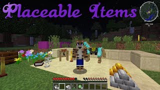 Placeable Items Mod Showcase Minecraft 1122 [upl. by Zitah473]